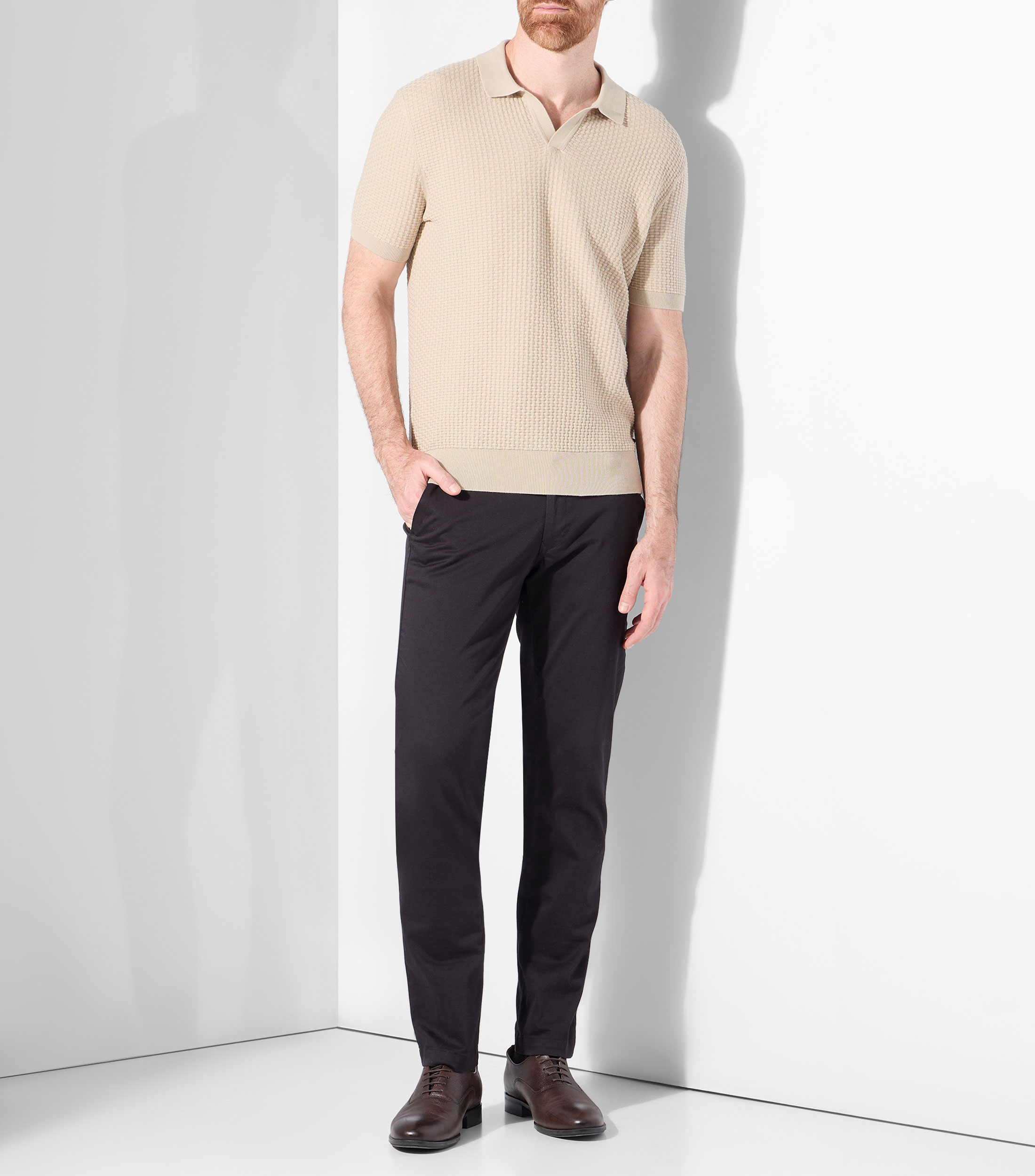 Playera polo manga corta lisa Hombre